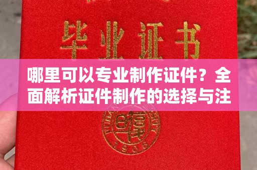 栾城哪里可以专业制作证件？全面解析证件制作的选择与注意事项