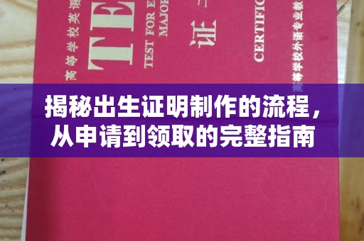 栾城揭秘出生证明制作的流程，从申请到领取的完整指南